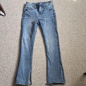 Women’s Light Blue Stretch Flare Jeans express skyscraper 2s 2 short